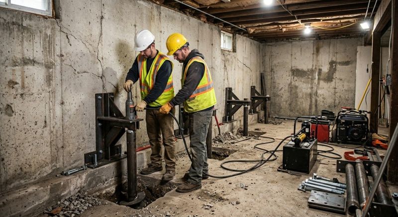 Basement Stabilization in Denver County, CO