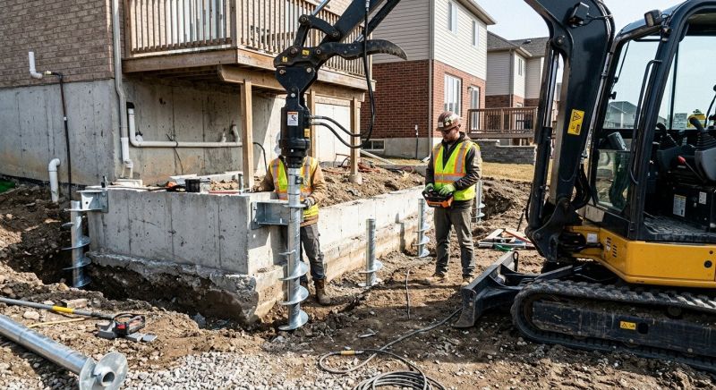 Helical Piers Installation in Denver County, CO